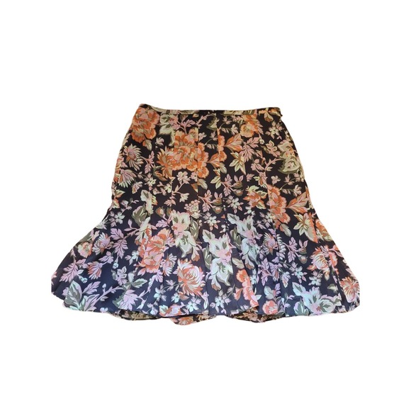 Ann Taylor Loft Floral Flounce skirt Women 12P - Picture 8 of 8